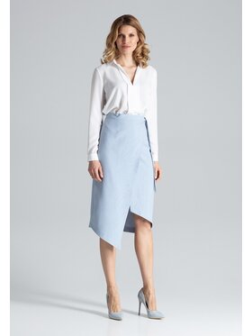 FIGL FIGL Spódnica midi M629 Niebieski jasny Straight Fit