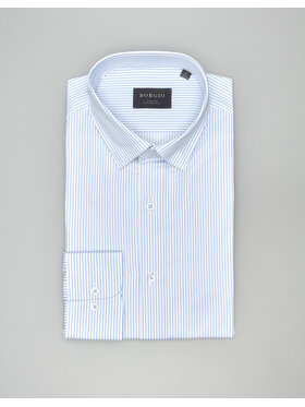 Borgio Borgio Koszula passa 00573 Biały Slim Fit