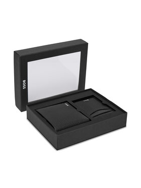 BOSS BOSS Set denarnica in etui za kreditne kartice 50563867 Črna