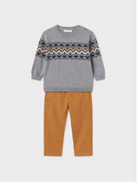 Mayoral Mayoral Completo pullover e pantaloni di tessuto 2.544 Marrone Regular Fit