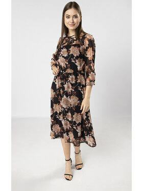 QUIOSQUE QUIOSQUE Sukienka codzienna TAPEN DRESS Czarny Regular Fit