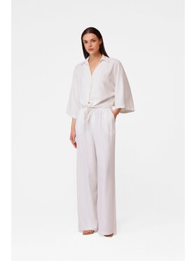 LE POSSÉ LE POSSÉ Pantaloni di tessuto SP Bianco Regular Fit