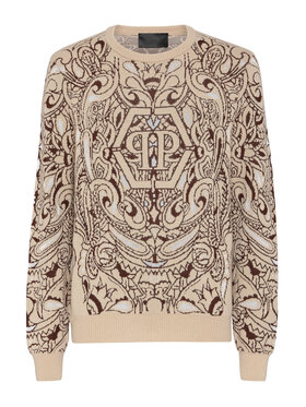 PHILIPP PLEIN PHILIPP PLEIN S dlhými rukávmi 6039 Béžová Regular Fit
