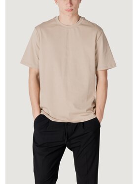 Antony Morato Antony Morato T-Shirt RELAXED FIT WITH MATT PLASTIC PRINT Μπεζ Relaxed Fit