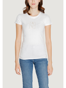 Armani Exchange Armani Exchange T-shirt 6DYT35 YJCTZ Bianco Shirt Fit