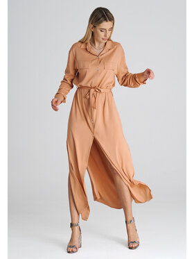 FIGL FIGL Každodenní šaty M1000 Oranžová Regular Fit