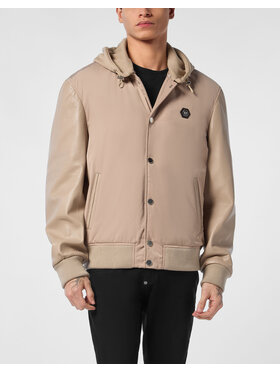 PHILIPP PLEIN PHILIPP PLEIN Giacca di pelle 26983 Beige Regular Fit