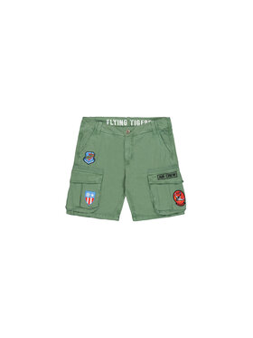 Alpha Industries Alpha Industries Šortky Flying Tigers Short Zelená Slim Fit