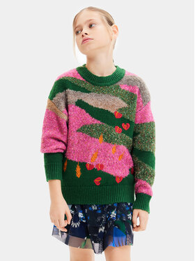 Desigual Desigual Pulover 23WGJF05 Colorat Regular Fit