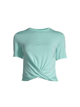 Casall Casall T-Shirt Delight Short Wrap Tee Zielony Regular Fit