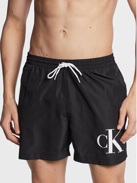 Calvin Klein Swimwear Calvin Klein Swimwear Plavecké šortky KM0KM00849 Černá Regular Fit