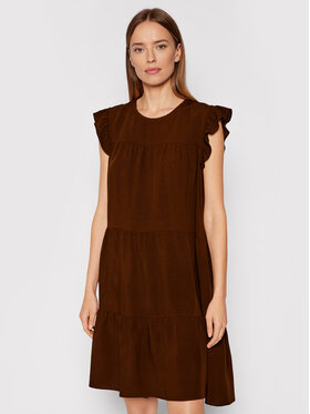 Rinascimento Rinascimento Vasarinė suknelė CFC0103416003 Ruda Regular Fit