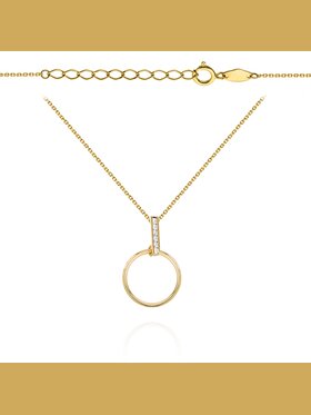 Fugart Fugart Naszyjnik Naszyjnik złoty ring z cyrkoniami FUG3-17-N00360-2 Złoty