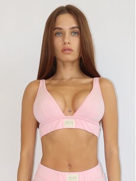 MissDenim MissDenim Biustonosz bezfiszbinowy Cotton Bra Różowy