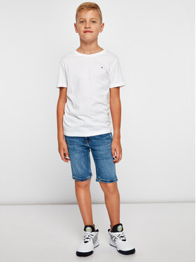 Tommy Hilfiger Tommy Hilfiger T-Shirt KB0KB04140 S Biały Regular Fit