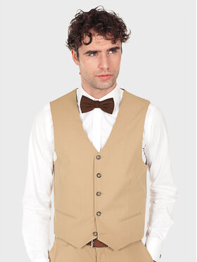 Evenemen Evenemen Kamizelka BEJ Beżowy Slim Fit