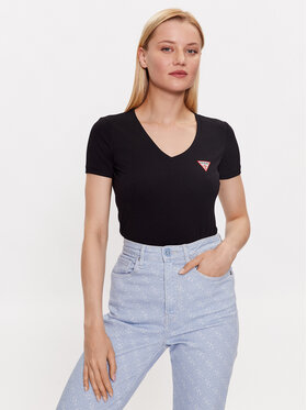 Guess Guess T-shirt W2YI45 J1314 Crna Slim Fit
