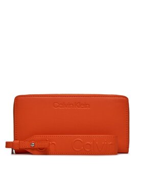 Calvin Klein Calvin Klein Portafoglio grande da donna Gracie Wallet W/Strap Lg K60K611388 Arancione