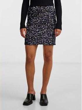 Pieces Pieces Spódnica mini 17143411 Czarny Regular Fit
