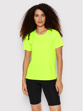 Nike Nike Koszulka techniczna Race DD5927 Żółty Slim Fit
