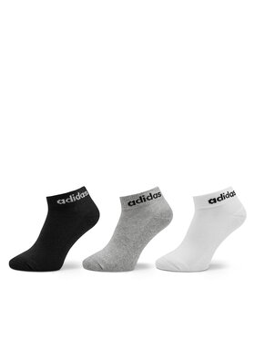 adidas adidas Короткі шкарпетки Linear Ankle Socks Cushioned Socks 3 Pairs IC1304 Сірий