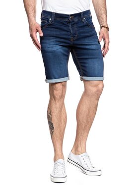 Mustang Mustang Szorty jeansowe CHICAGO SHORT Niebieski Slim Fit