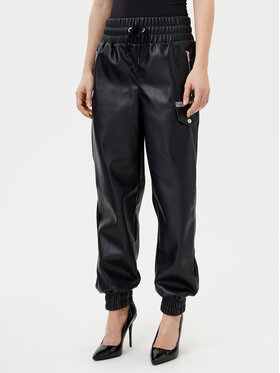 Karl Lagerfeld Jeans Karl Lagerfeld Jeans Spodnie z imitacji skóry A1W10059 Czarny Regular Fit