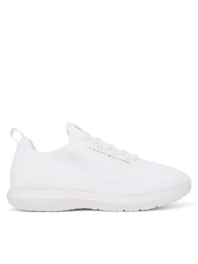 Tommy Hilfiger Tommy Hilfiger Laisvalaikio batai Knit Extralight Runner FW0FW09112 Balta