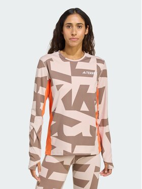 adidas adidas Koszulka techniczna Multi Synthetic Base Layer Brązowy Regular Fit