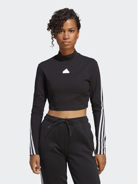 adidas adidas Blusa Future Icons 3-Stripes Mock Neck Top HT4702 Nero Slim Fit