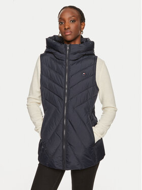 Tommy Hilfiger Tommy Hilfiger Vestă Chevron WW0WW42624 Bleumarin Regular Fit