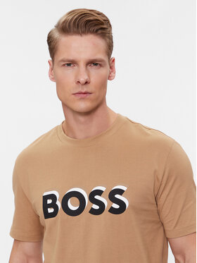 Boss Majica Tiburt 427 50506923 Bež Regular Fit