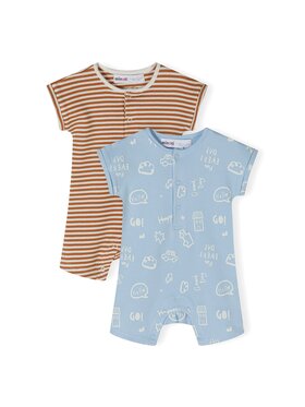 MINOTI MINOTI Komplet 2 par pajacy 24babypack31 Beżowy