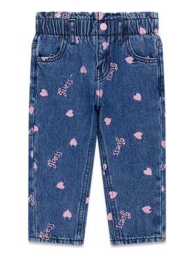Guess Kids Guess Kids Kalhoty z materiálu 183611 Modrá Regular Fit
