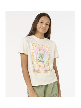 Rip Curl Rip Curl T-Shirt Island Bliss Art Tee - Girl Écru Relaxed Fit