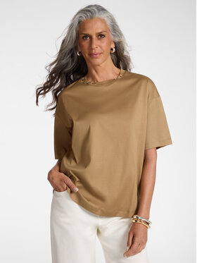 Elena Mirò Elena Mirò T-Shirt G065Z000583N022 Brązowy Regular Fit
