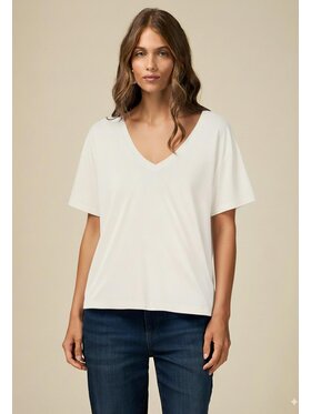 Oltre Oltre T-shirt G304J004204N011 Bianco Over Fit
