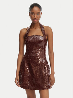 Bardot Bardot Коктейлна рокля Nevelle 59857DB2 Бордо Slim Fit