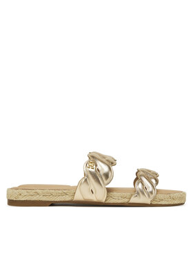 Tommy Hilfiger Tommy Hilfiger Еспадрили Metallic Rope Espadrille Mule FW0FW08670 Златист