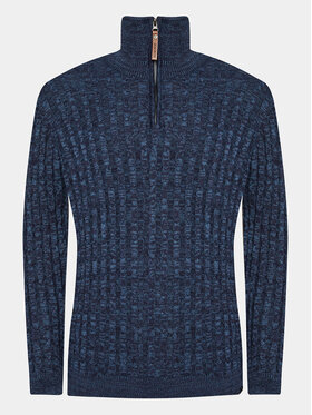 INDICODE INDICODE Pulover Rufus 35-026 Bleumarin Regular Fit