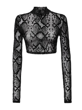 PHILIPP PLEIN PHILIPP PLEIN Halenka 5631 Černá Cropped Fit