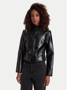 Guess Guess Яке от имитация на кожа W6YL32 W3173 Черен Regular Fit
