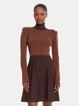 Gaudi Gaudi Плетена рокля 521FD13004 Кафяв Regular Fit