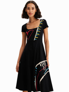 Desigual Desigual Sukienka codzienna Lisa 23SWVK12 Czarny Regular Fit
