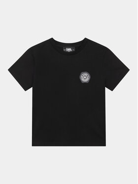 Karl Lagerfeld Kids Karl Lagerfeld Kids T-Shirt Z25413 S Czarny Regular Fit