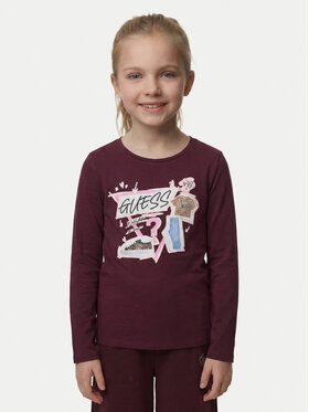 Guess Guess Särkpluus J6YI01 K3664 Bordoopunane Regular Fit