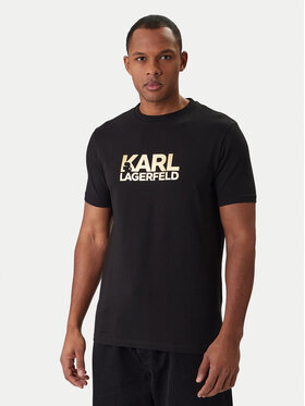 KARL LAGERFELD KARL LAGERFELD Tričko 755780 561235 Čierna Regular Fit