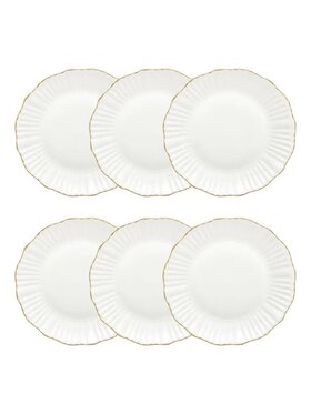 MIAhome MIAhome Komplet talerzy obiadowych porcelanowych 6 szt. Daphne Biały