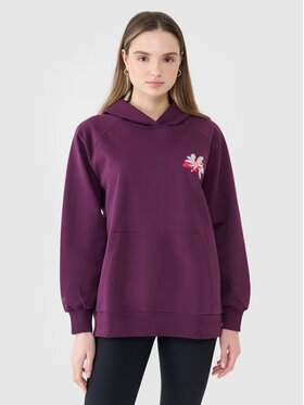 4F 4F Bluza 4FWSS25TSWSF1578-50S Fioletowy Oversize