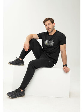 Volcano Volcano T-Shirt T-AWER Czarny Regular Fit